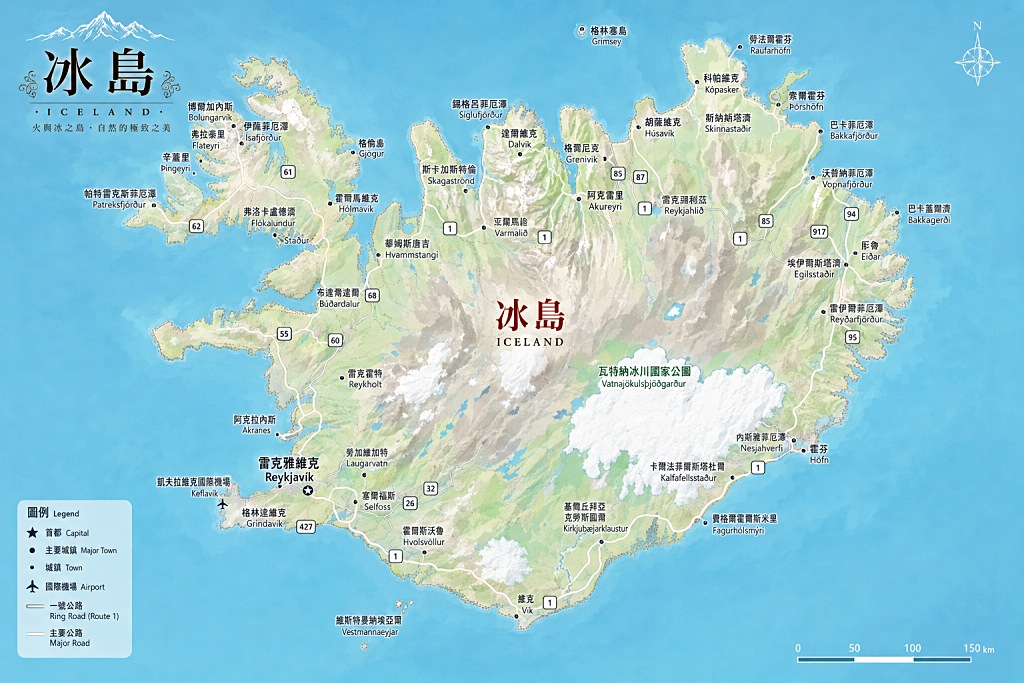 冰島壯闊冰川極光自由行