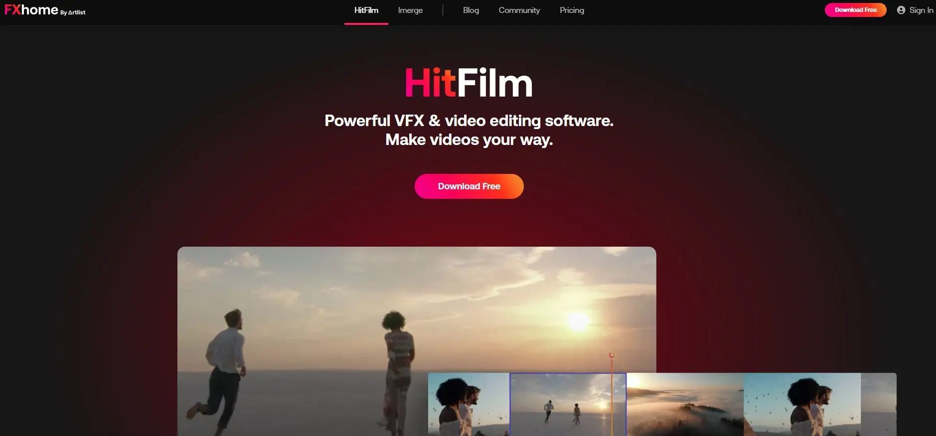 HitFilm Express 特效剪輯介面