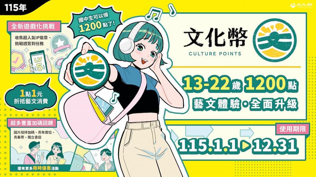 115年文化幣擴大發放主視覺