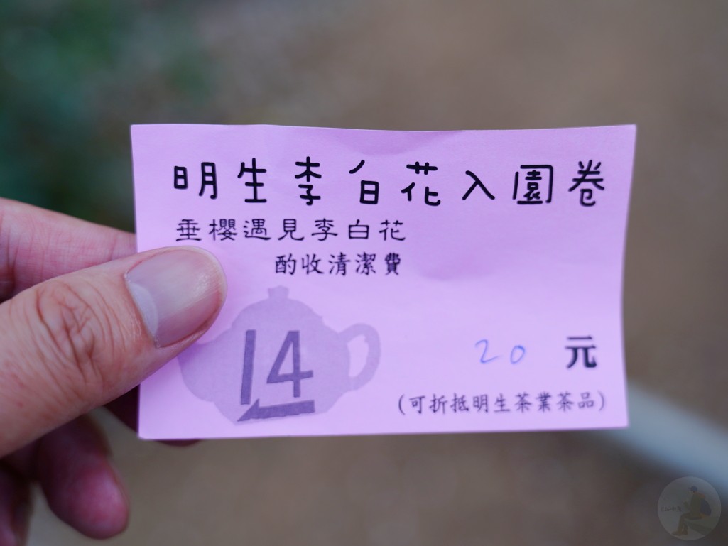 明生茶園收費公告看板