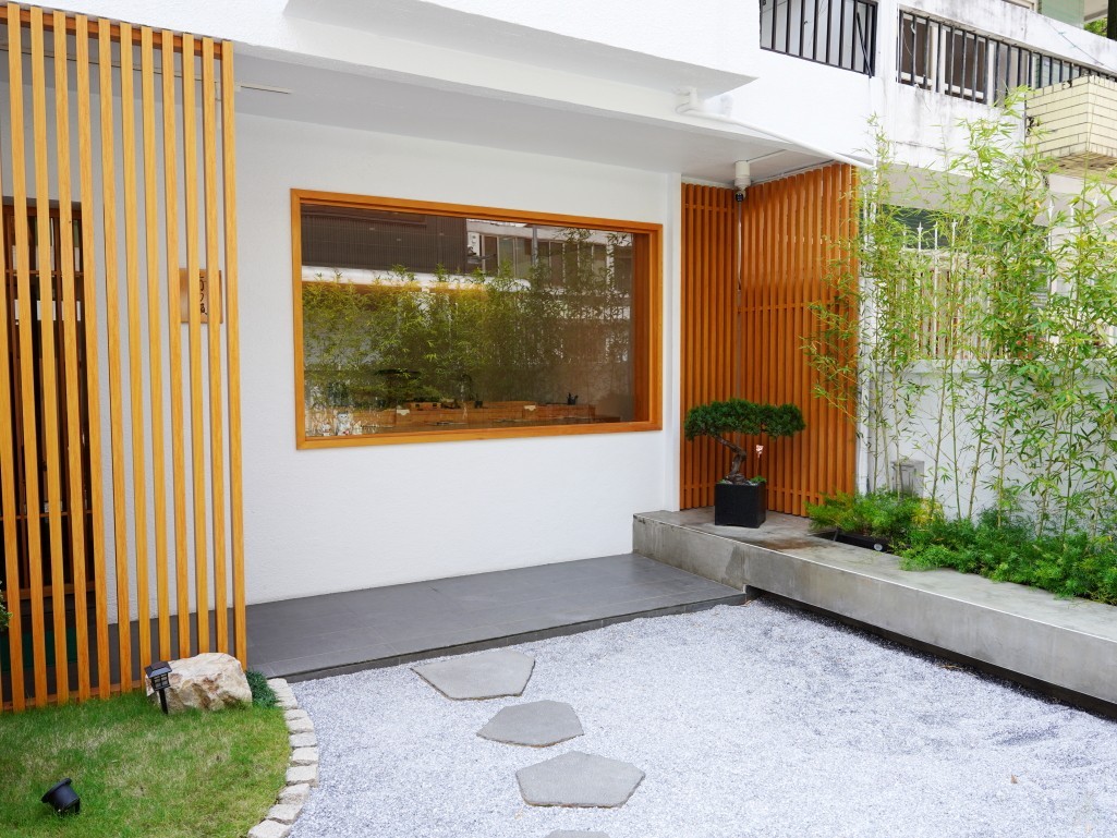 寿司韻餐廳入口日式庭院小徑|台中隱藏版壽司店