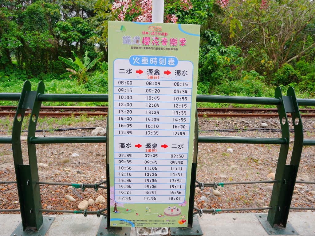 粉嫩花旗木與集集線鐵道