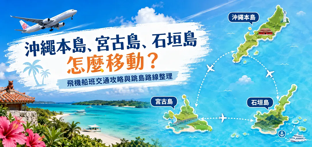 沖繩本島、宮古島、石垣島怎麼移動？飛機船班交通攻略與跳島路線整理
